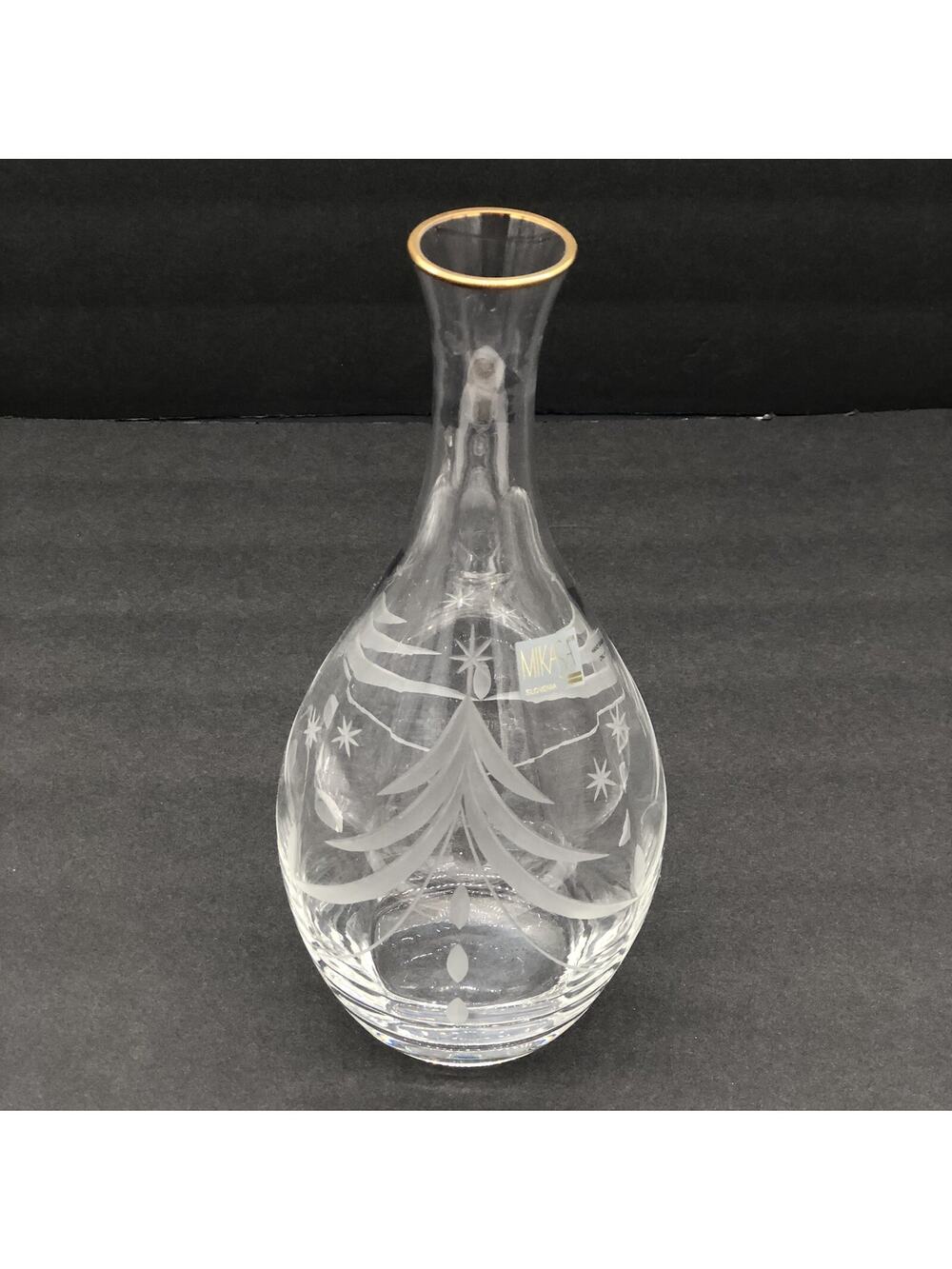 Stunning Mikasa Etched Glass Decanter - 10” H